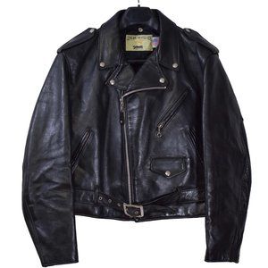 Schott NYC 618 HH Horsehide Motorcycle Jacket - Size 46 - 90's - mid-late 2000's
